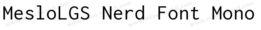 MesloLGS Nerd Font Mono RegularForP字体转换